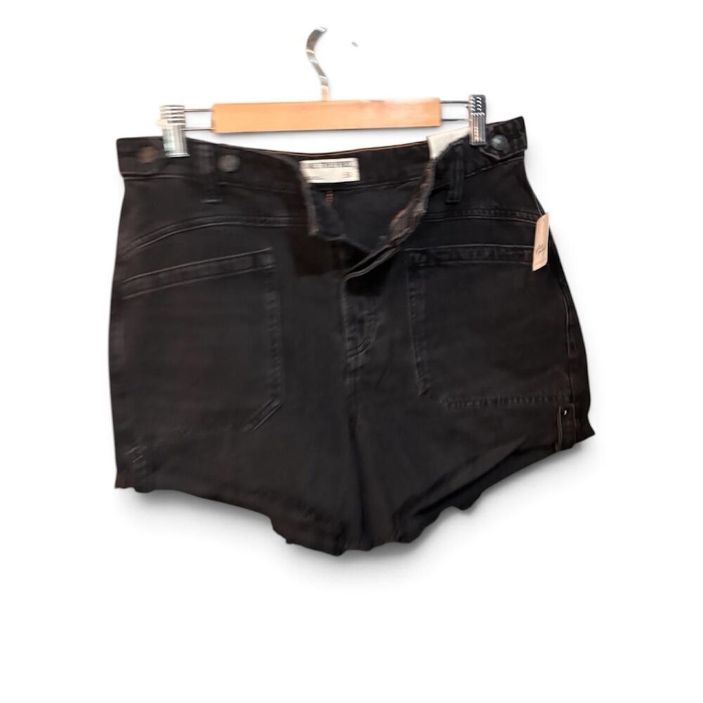 Free People Black Denim Palmer Shorts